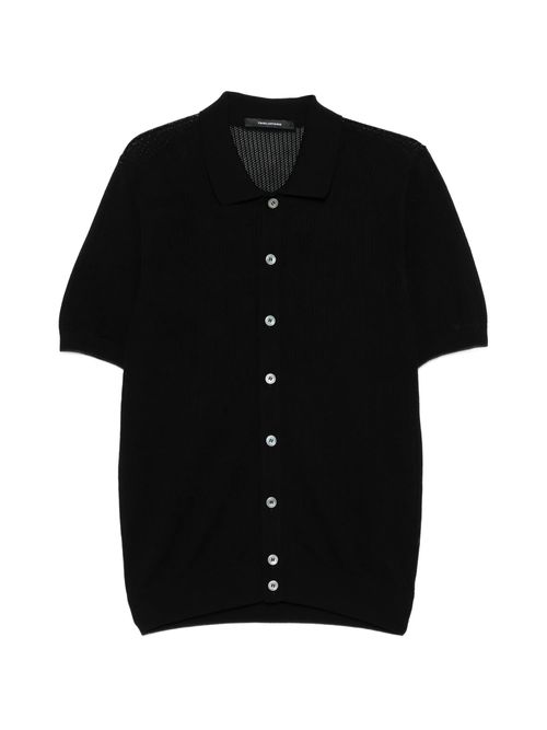 Knit Shirt with Short Sleeves and Button Front, 100% Cotton