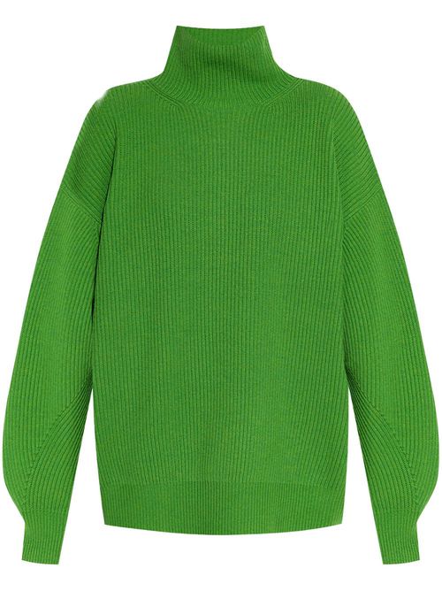 Wool-cashmere high-neck jumper - Green