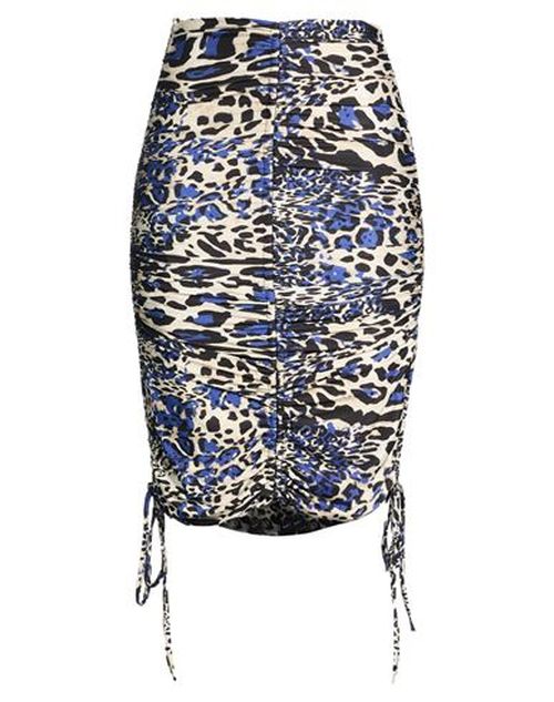 Woman Midi skirt Blue Size 6 Polyamide, Elastane