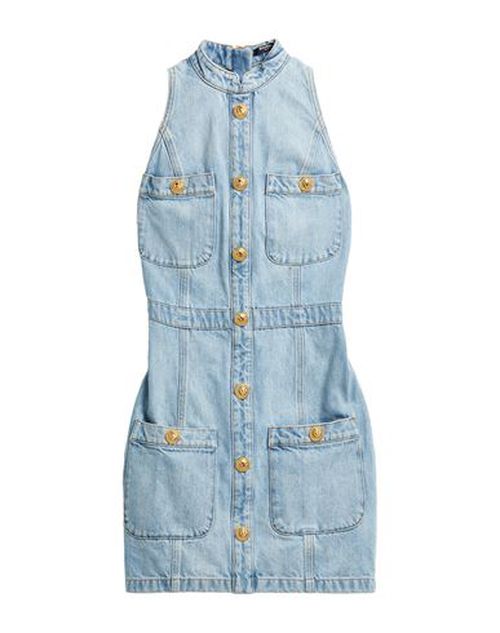 Woman Mini dress Blue Size 2 Cotton