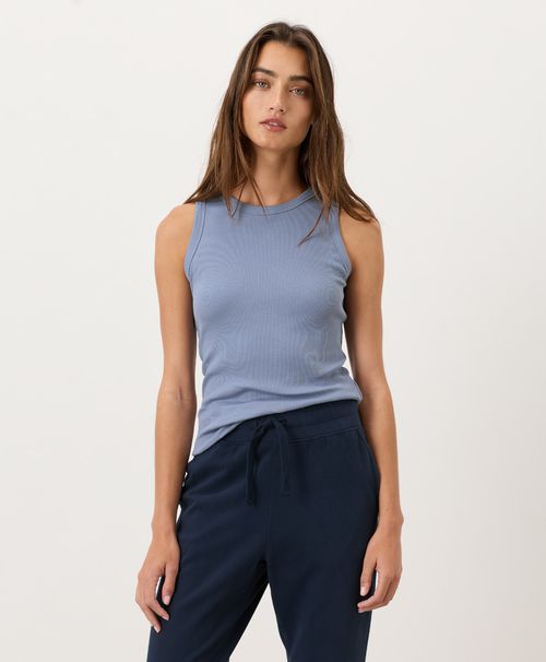Women's Iris Blue Perfect Rib Tank