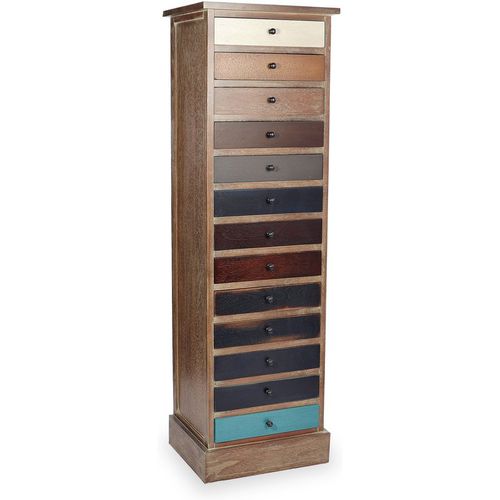 Loft Pine 13 Drawer Tallboy Chest Industrial Style Storage | Roseland