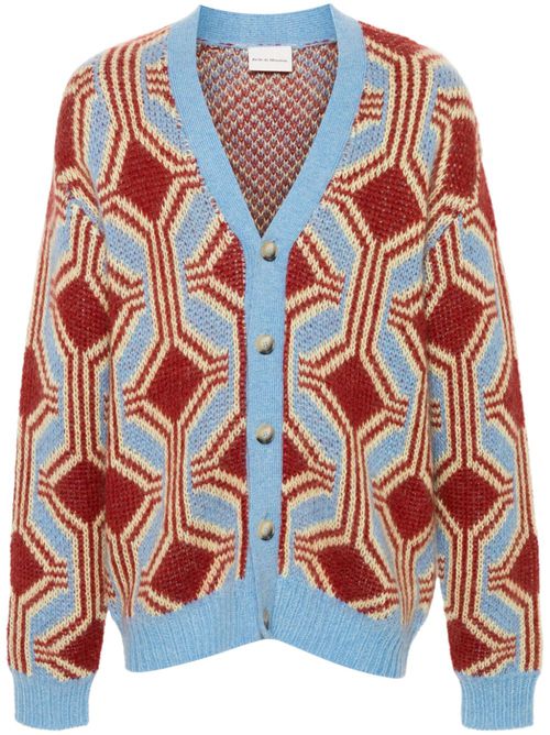 Le Cardigan Mohair Géométrique cardigan - Red