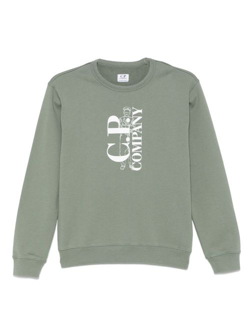 C.P. Company Kids logo-print sweatshirt - Green