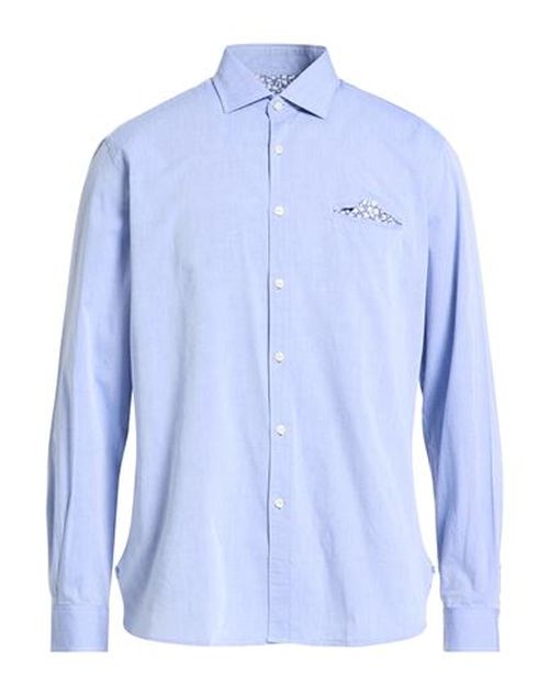Man Shirt Light blue Size 15 Cotton