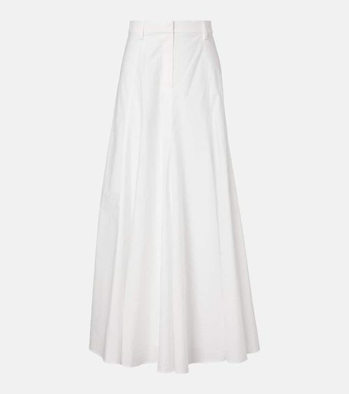 Cotton-blend maxi skirt