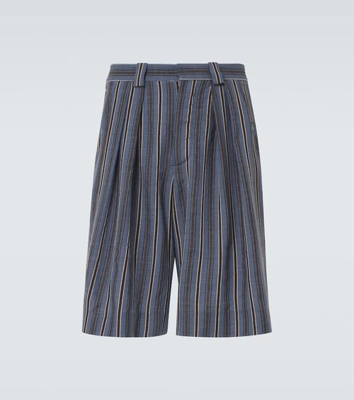 Striped wool Bermuda shorts