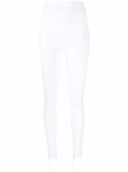 Logo print leggings - White