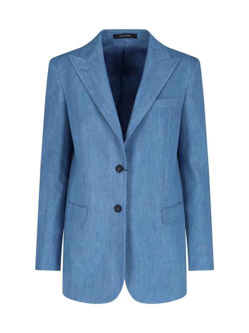 Stretch Denim-Blend Jacket with Metal Accents