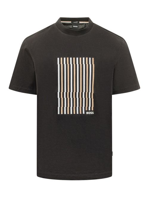 Black Graphic Crew Neck T-Shirt