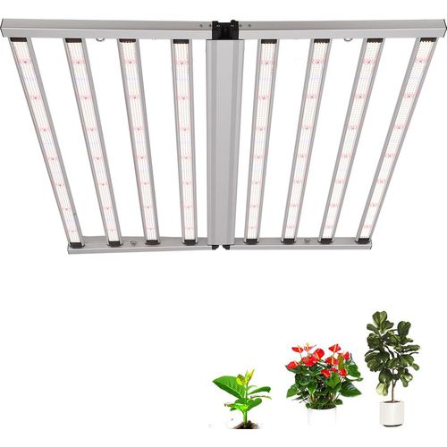 Garvee 800W LED Grow Lights, 4× Foldable & Dimmable Grow Lights, Full Spectrum UV&IR Grow Lamp with 3472 Diodes, for Basement & Greenhouse Planting, Exper- Imental & Greenhouse Planting