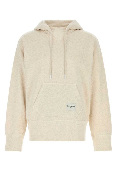 Melange Cream Cotton Sweatshirt