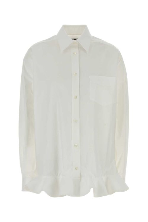 Stretch Poplin Shirt — White