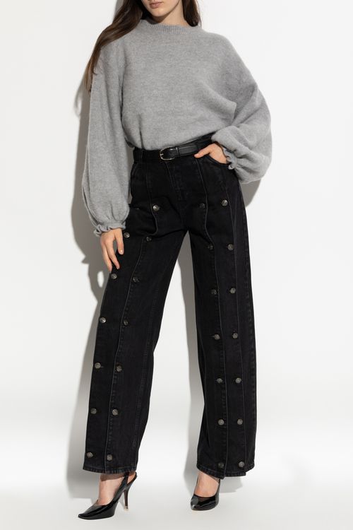 Sweater With Puff Sleeves, Women's, Grey