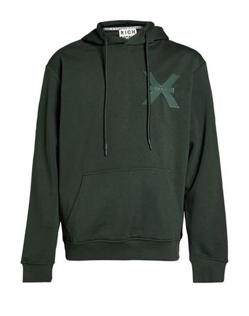 Man Sweatshirt Dark green Size M Cotton, Polyester