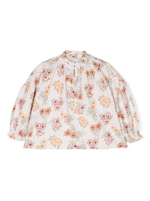 Floral-print blouse - Neutrals