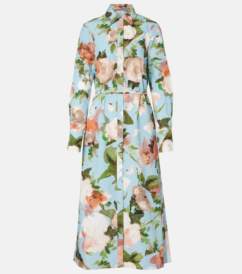 Floral shirt dress