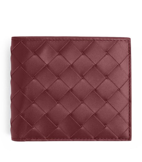 Leather Intrecciato Two-Tone Bifold Wallet