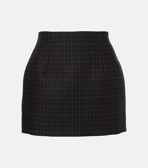 Wardrobe. NYC Checked wool miniskirt