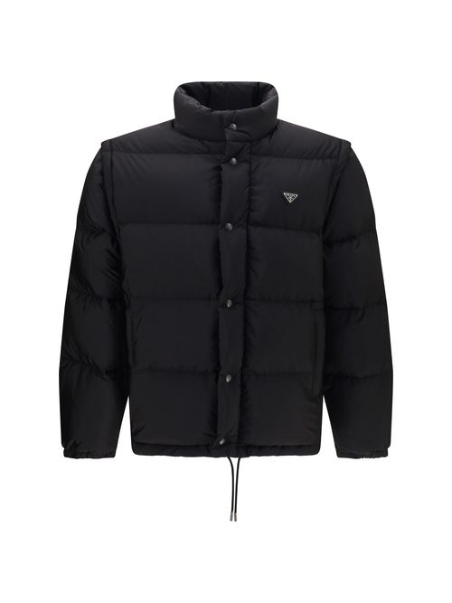 Re-Nylon Padded Down Jacket — Black