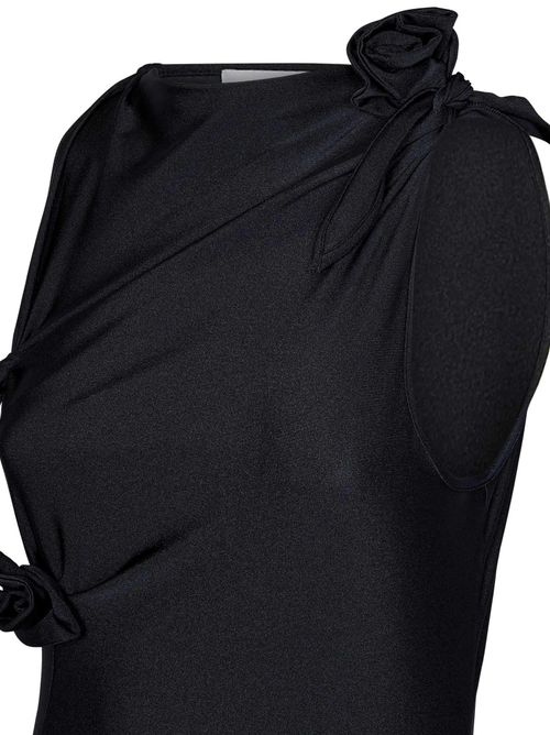 Sculptural Knot Tank Top — Black