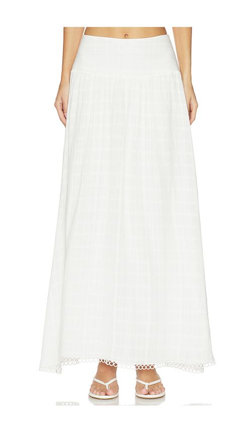 PEIXOTO Camila Maxi Skirt in White. XS. Also in S, M