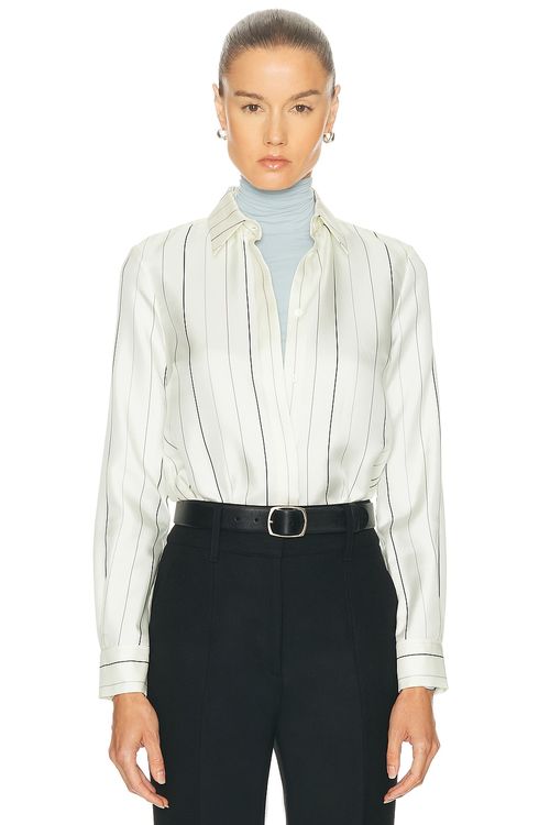 Gabriela Hearst Henri Blouse in Ivory Multi - Ivory. 42 also