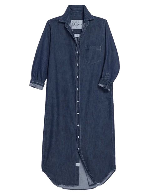 Rory Maxi Shirtdress Vintage Dark Wash