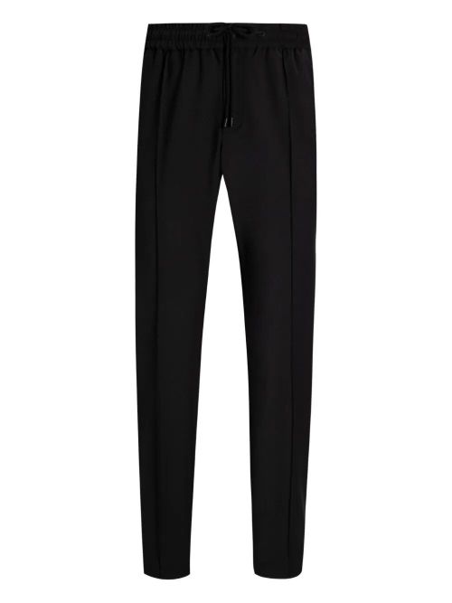 Drawstring-Waist Wool Blend Tapered Trousers