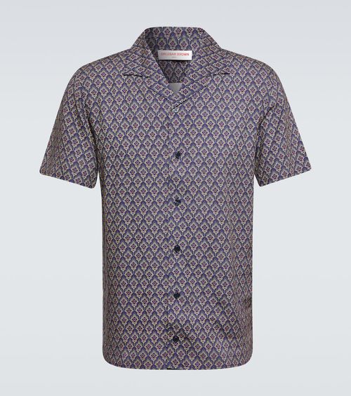 Hibbert printed bowling shirt