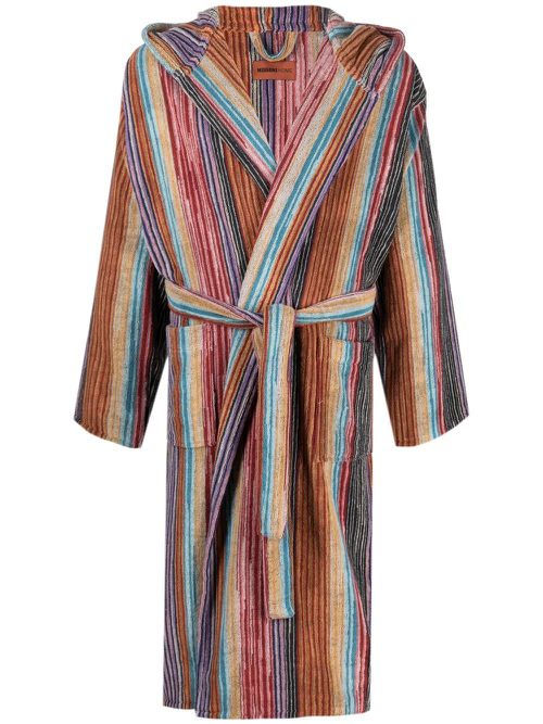Bradley striped dressing gown - Orange