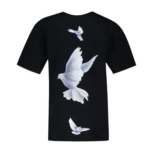 Bird-Print T-Shirt — Black