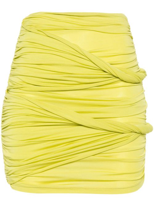 Ruched mini skirt - Green