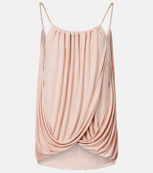 Chain-detail draped top