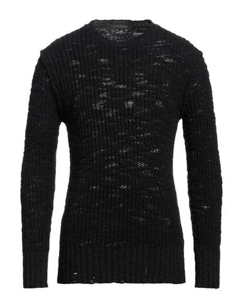 Man Sweater Black Size 40 Wool