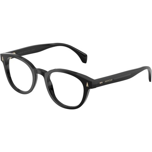 Moncler Unisex Moncler ME2020 3001 Monturas ópticas Acetato Negro Transparente Redonda Norma