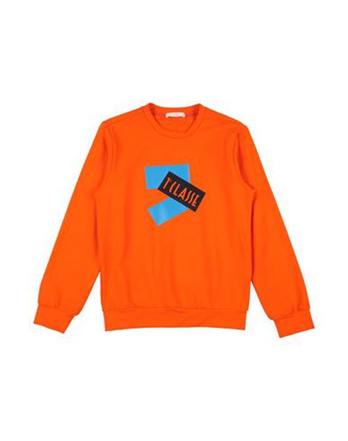 Kid Boy Sweatshirt Orange Size 12 Cotton, Elastane