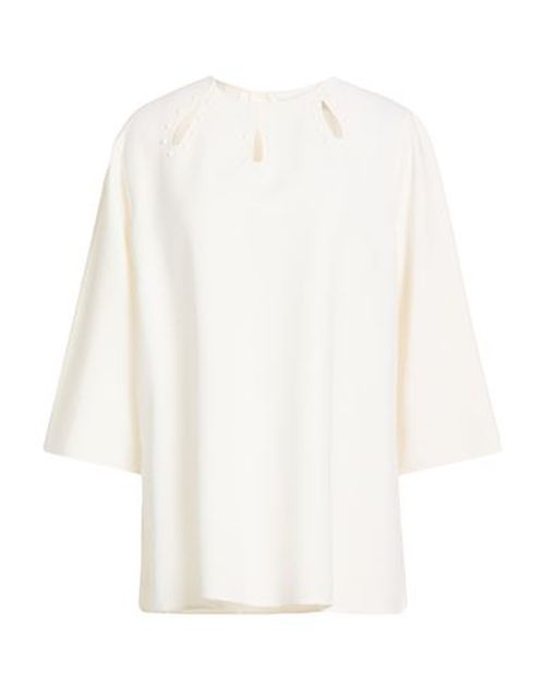 Woman Top Ivory Size 10 Virgin Wool, Polyamide