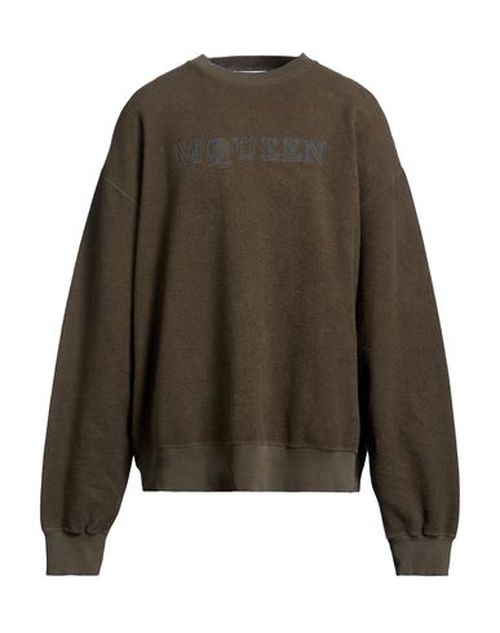 Man Sweatshirt Military green Size M Cotton