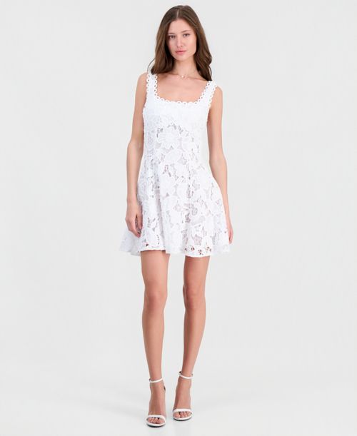 Women's Alia Lace Fit & Flare Dress - Pure White