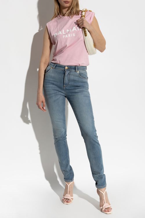 Tapered Leg Jeans, Women's, Blue