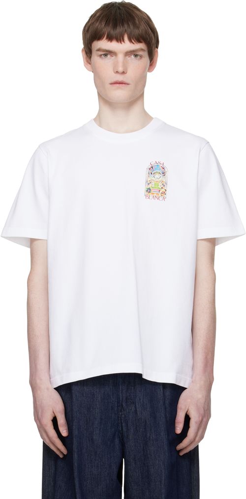 White Tennis Landscape Short Sleeve T‑shirt