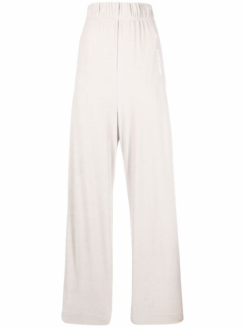 Logo-print wide-leg track pants - Grey