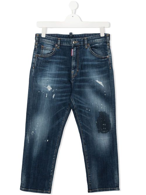 Distressed look jeans - Blue