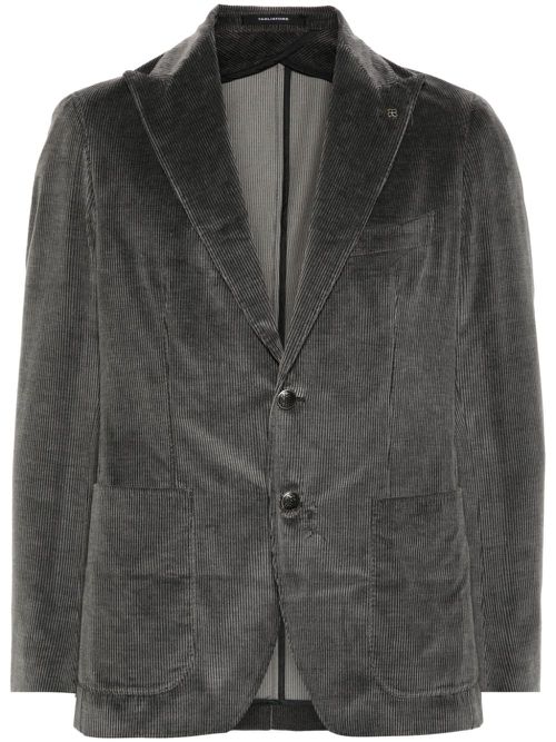 Single-breasted corduroy blazer - Grey