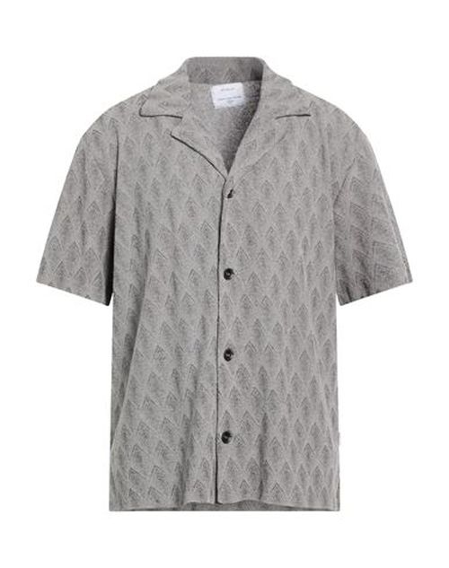 Man Shirt Light grey Size M Cotton, Recycled cotton