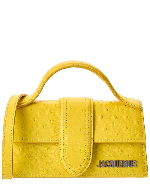 The Bambino Ostrich-Embossed Leather Shoulder Bag