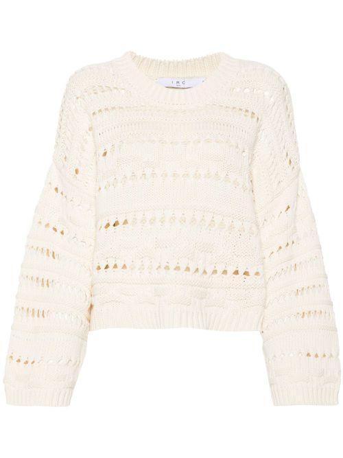 Open-knit sweater - White