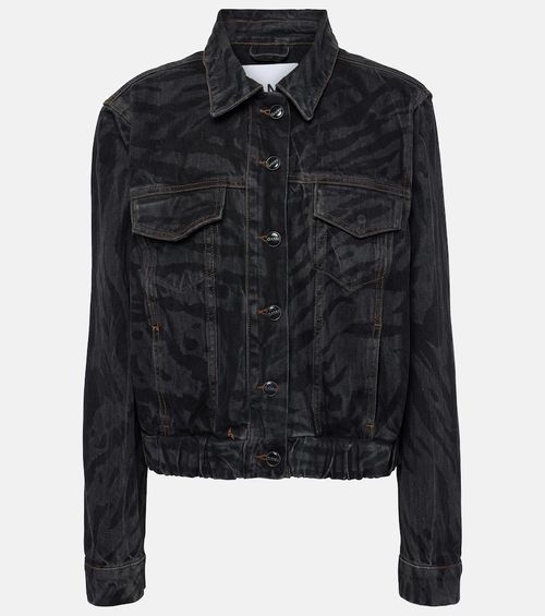 Printed denim jacket