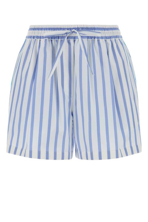 Embroidered Stretch Poplin Shorts